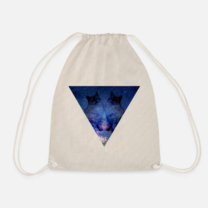 GALAXY CATS CATS FRIENDS CATS KITTEN GIFT - Drawstring Bag - nature