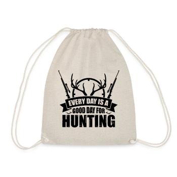 Every day is wonderful for hunting - Drawstring Bag - nature - Front