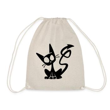 Devil Black Cat - Drawstring Bag - nature - Front