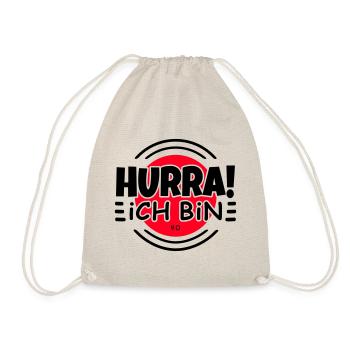 40. Geburtstag Hurra ich bin 40 lustig - Turnbeutel - Natur - Vorne