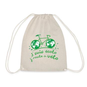 Je suis écolo, je roule à vélo ! - Sac de sport léger - nature - Devant