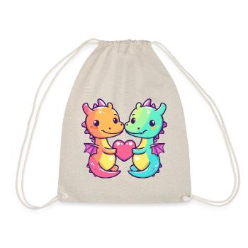 Dragon Couple Amour Couple Amoureux - Sac de sport léger - nature - Devant