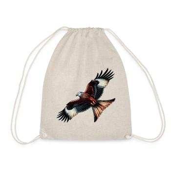 Red Kite Bird of Prey Milvus Milvus - Drawstring Bag - nature - Front