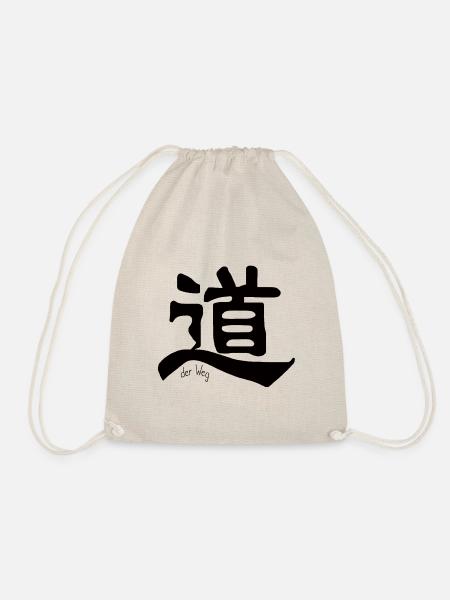 chinesisches Schriftzeichen Weg Dào Kanji Tattoo - Turnbeutel - Natur