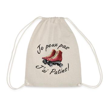 Je peux pas j'ai patins - Sac de sport léger - nature - Devant