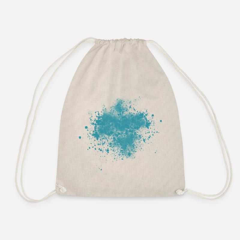 Color splashes in blue - Drawstring Bag - nature