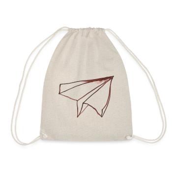 Paper airplane - cool arty style for high-flyers - Drawstring Bag - nature - Front