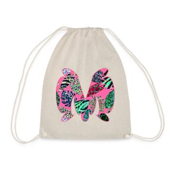 Abstract Design in Vibrant Colors - Drawstring Bag - nature - Front