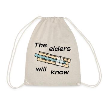 Rechenschieber - The elders will know - dunkel - Turnbeutel - Natur - Vorne