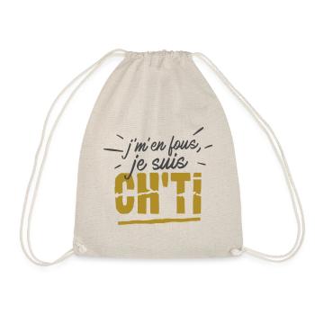 Je m'en fous, je suis ch'ti ! humour chti du Nord - Sac de sport léger - nature - Devant