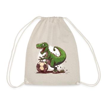 Dino Fußballstar - Turnbeutel - Natur - Vorne
