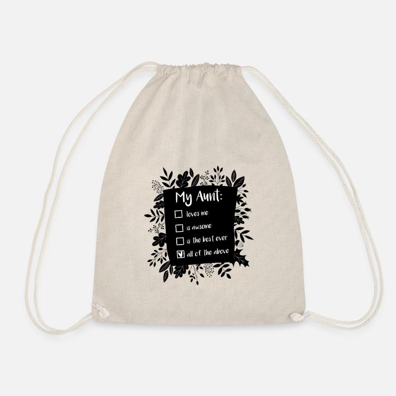 My Aunt - Drawstring Bag - nature