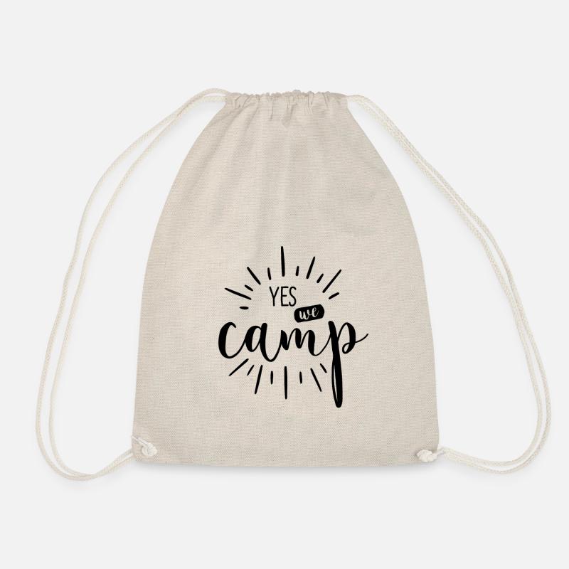 Yes, we camp! - Drawstring Bag - nature