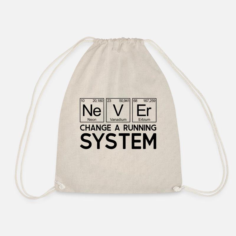 Periodensystem - Never change a running system - Turnbeutel - Natur