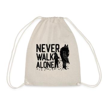 Pferd - Never walk alone - Turnbeutel - Natur - Vorne