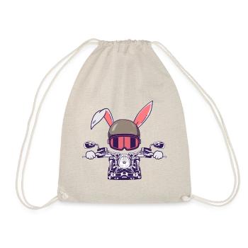 Lapin Motocycliste Motard - Sac de sport léger - nature - Devant