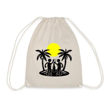 Boire à la fête sur la plage de l’île - Sac de sport léger - nature - Devant