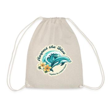 Protect the Blue - Dolphin - Drawstring Bag - nature - Front