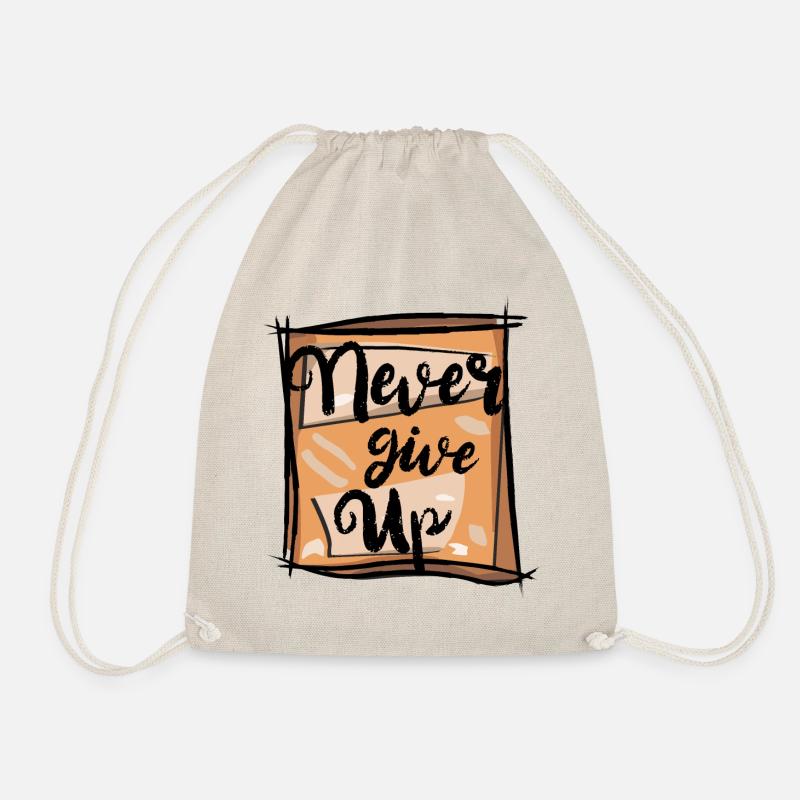 Never give up - Gib niemals auf - Turnbeutel - Natur