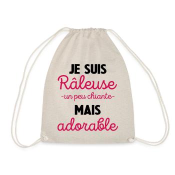 Je Suis Râleuse Un Peu Chiante Mais Adorable - Sac de sport léger - nature - Devant