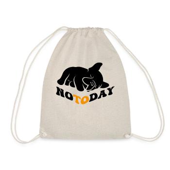 Bulldog Not Today - Drawstring Bag - nature - Front
