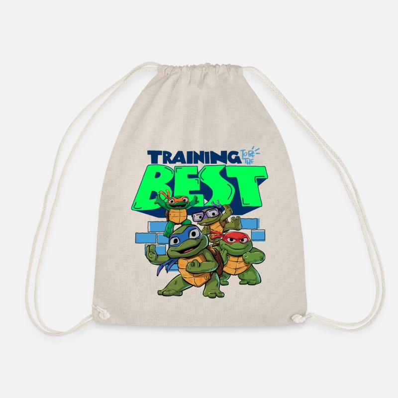 TMNT Mutant Mayhem Training To Be The Best - Drawstring Bag - nature
