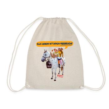 Pippi Langstrumpf Pippi Mit Tommy Und Annika - Turnbeutel - Natur - Vorne
