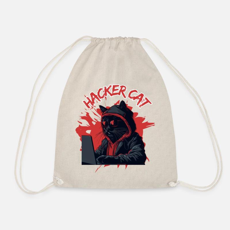 Hacker Cat 😻 - Turnbeutel - Natur