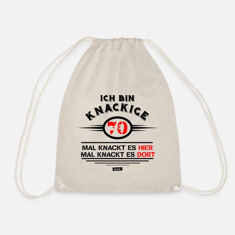 Ich Bin Knackige 70 Mal Knackt Es Hier Mal Dort 70 - Turnbeutel - Natur