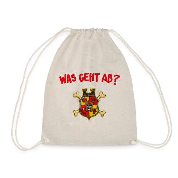 Teenager Premium T-Shirt - Was geht ab? - Turnbeutel - Natur - Vorne