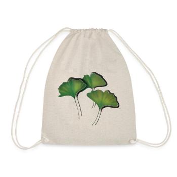 Ginko Blätter/Ginkgo leaf - Turnbeutel - Natur - Vorne