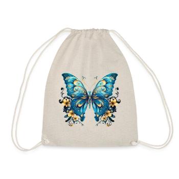 Beautiful Blue Butterfly - Drawstring Bag - nature - Front