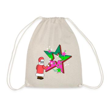 Christmas Sprayer Christmas Sprayer Santa Claus - Drawstring Bag - nature - Front