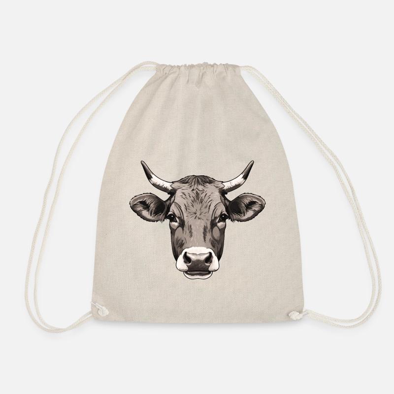 Cow - Drawstring Bag - nature