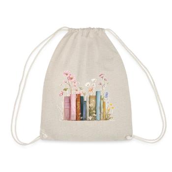 Livres avec des fleurs - Sac de sport léger - nature - Devant