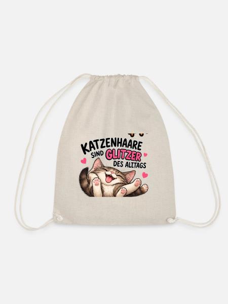 Katzenhaare sind Glitzer des Alltags - Turnbeutel - Natur