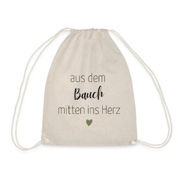 Aus dem Bauch mitten ins Herz - Turnbeutel - Natur - Vorne