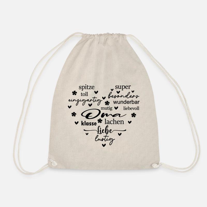 Mama Herz Die Beste Oma Geschenk für Muttertag - Turnbeutel - Natur