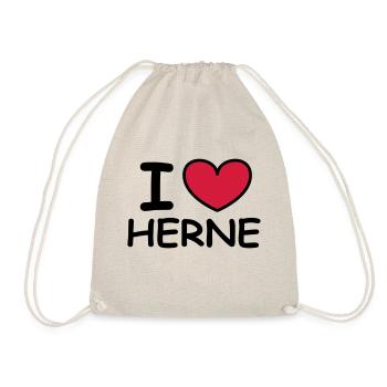 I ♥ Herne - Drawstring Bag - nature - Front