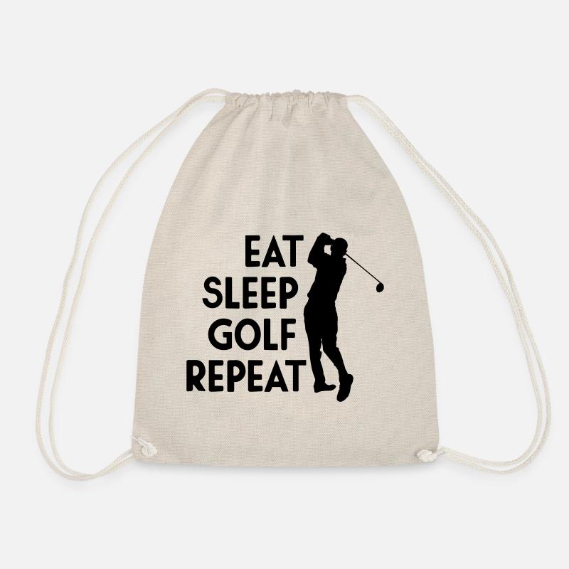 Eat Sleep Golf Repeat - Turnbeutel - Natur