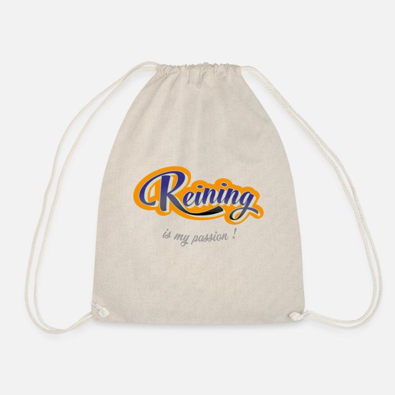 Reining is my passion - Drawstring Bag - nature