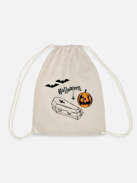 Halloween Pumpkin Silhouette - Drawstring Bag - nature