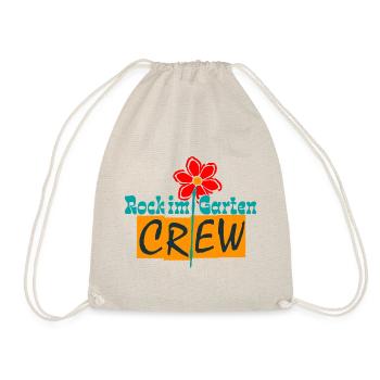 Rock in the Garden Crew – Gardener Flowers Design - Drawstring Bag - nature - Front