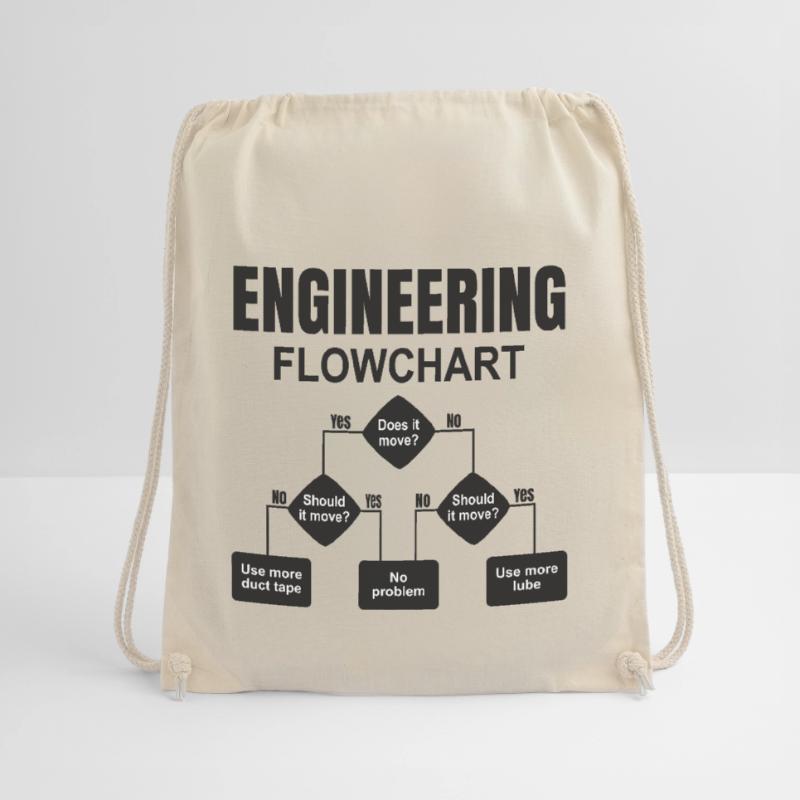 Engineering Flowchart Engineer Drawstring Bag