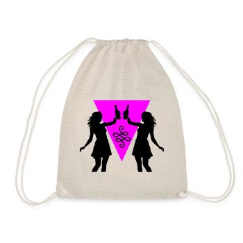 Silhouette de fille de fête célébrant la consommation d’alcool - Sac de sport léger - nature - Devant