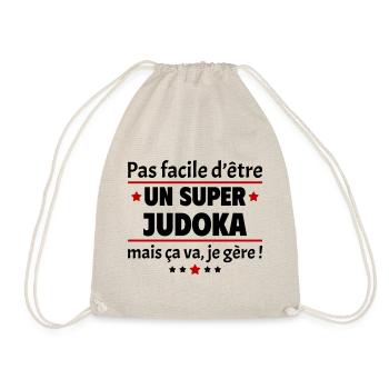Pas facile d'être un super judoka, judo, noël - Sac de sport léger - nature - Devant