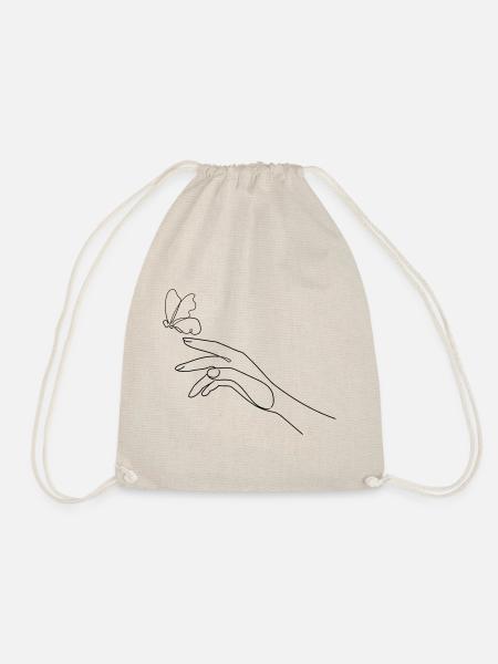 Hand Butterfly - Turnbeutel - Natur