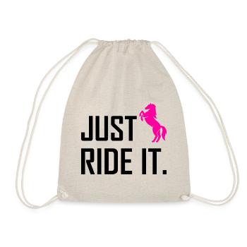 Stable horses riding horse gift - Drawstring Bag - nature - Front