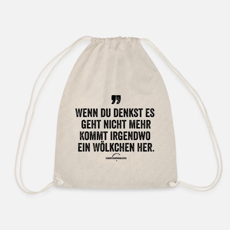 Wenn du denkst es geht nicht mehr, ... - Turnbeutel - Natur