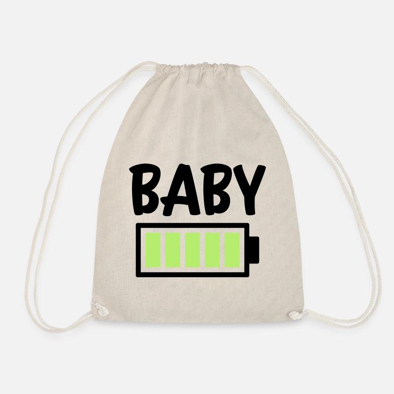 Baby - Akku voll - Turnbeutel - Natur